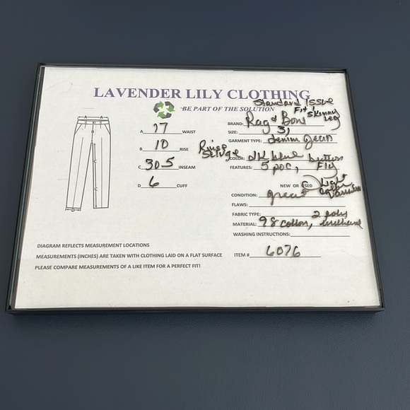 Rag & Bone Standard Issue Skinny Jean Fit 1 Men's 31 Rinse Selvedge Inseam 30.5" - Picture 15 of 15